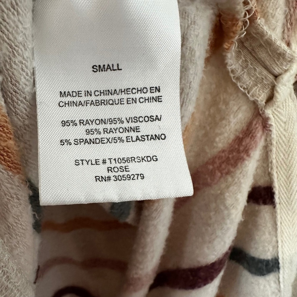 Anthropologie Thread Supply Striped V Neck Long Sleeve Tunic Top Womens Small - Picture 6 of 9